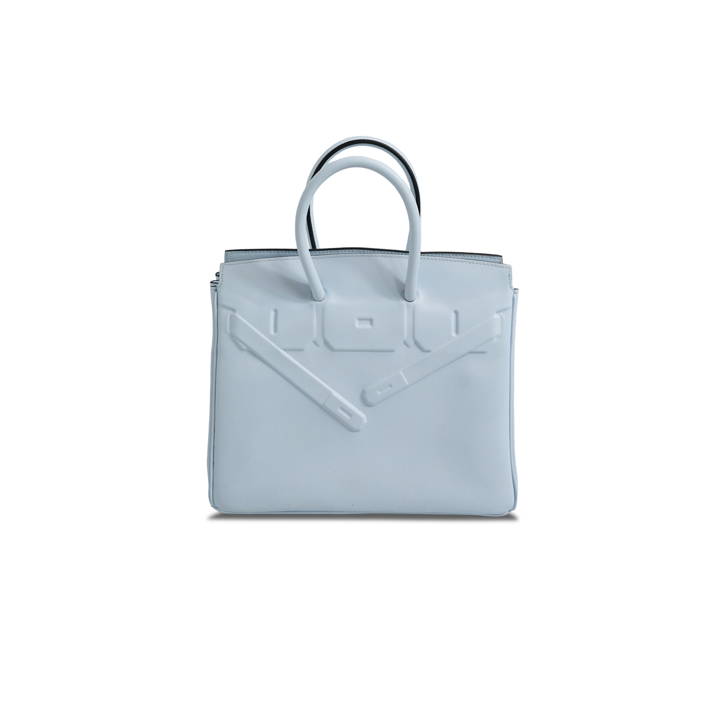 H**mes master birkin 25 shadow swift leather phantom sky blue bag h082629ck73 (25*20*13cm)